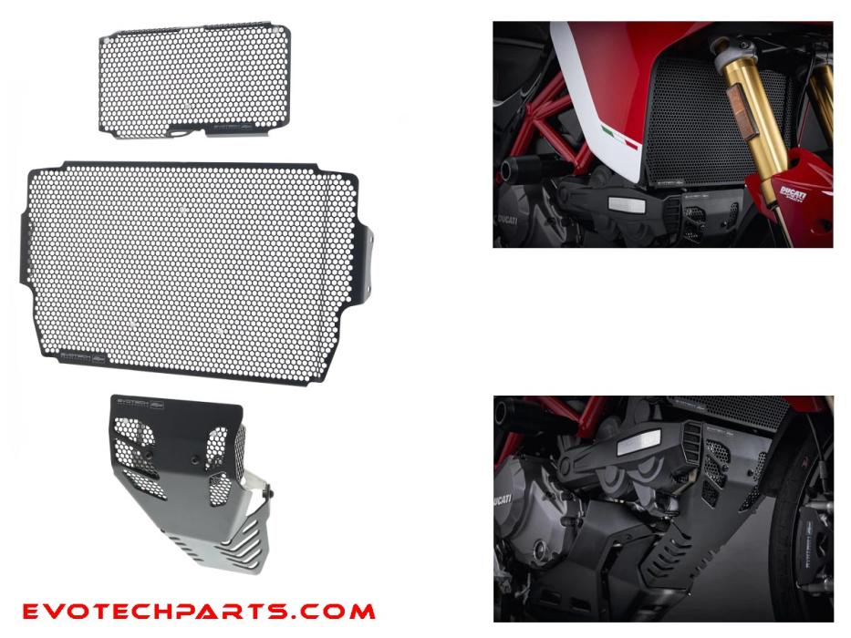 Ducati Multistrada 950 / S / V2 water / oil cooler and engine protection from Evotech Performance